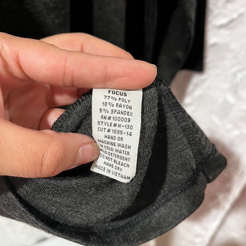 FOCUS Casual Life Grey & black striped 3/4 sleeve top - Picture 7 of 7
